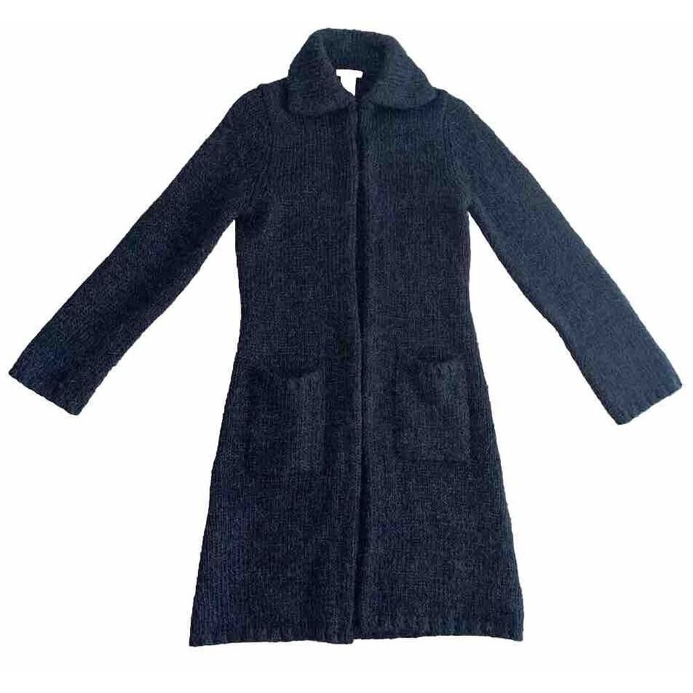 J. CREW Women's Alpaca Cardigan Shawl Sweater Coat Gray Size Petite Small